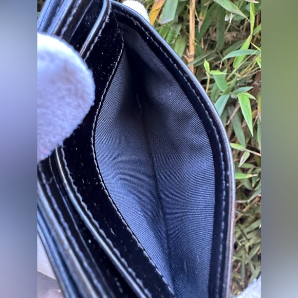 Genuine CHANEL dark brown compact patent leather credit card holders wallet - Picture 10 of 16